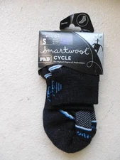 Smartwool PhD Cycle Socks Womens Small Black Blue Lightweight Merino Wool New