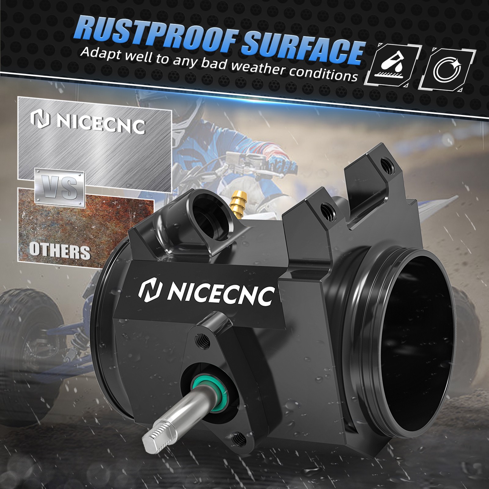 NICECNC Throttle Body Kit #1S3-13750-11-00 For YAMAHA RAPTOR 700 700R SE Model