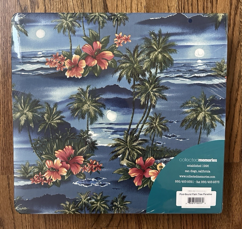 Raccolte Ricordi Deluxe Post Rilegato Scrapbook 10 Pagine 12x12 PALM TREE PARADISE - Foto 3 di 4