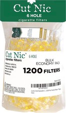 6 Hole Disposable Cigarette Filters - Bulk Economy Pack 1200 Per Pack ...