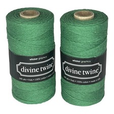 NEW 2 Divine Bakers Twine USA Made 100 Cotton 240 Yards 4 PLY Green String 
