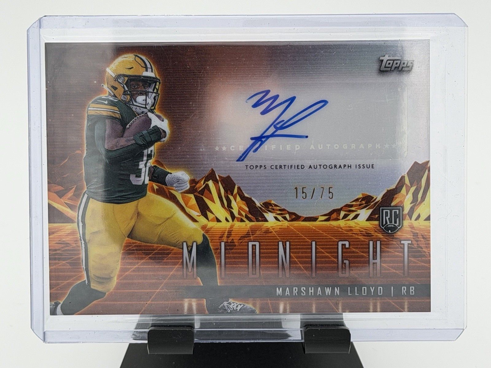 MarShawn Lloyd Topps Midnight Rookie Horizon Signatures #RHSML Dusk