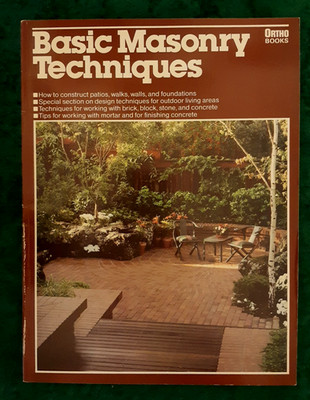Basic Masonry Techniques- Jeff Williams - Ortho Books 1985 TPB - VG+