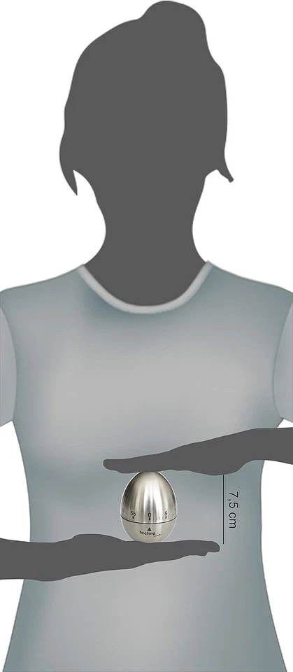 KZW 2 Timer Da Cucina Con Allarme, Metallo, Argento, 6.1X6.1X7.5 Cm - Immagine 2 di 4