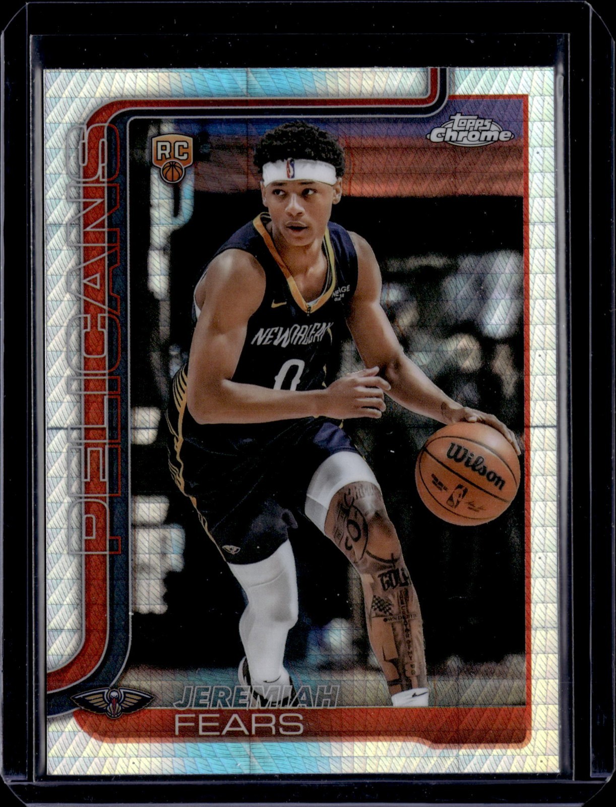 2025-26 Topps Chrome Jeremiah Fears RC Prism Refractor #257 Pelicans