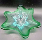 Vintage Murano Art Glass Freeform Console Bowl Centerpiece Large 10.5" Star
