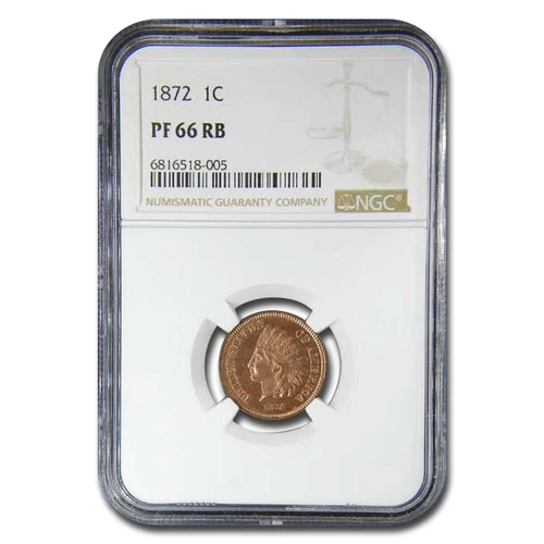 1872 Indian Head Cent PF-66 NGC (Red/Brown)