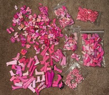 Huge 1 LB 13 Oz Bulk Pink Barbie Doll Shoes Boots Sandals Heels Accessories Lot