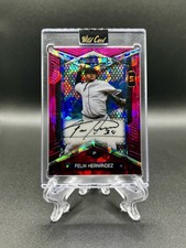2024 Wild Card Felix Hernandez Pink Purple Crystal Auto #1/1 🔥 Mariners 🔥