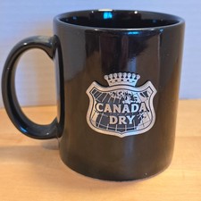 Canada Dry Black Coffee Mug Solid Pewter Logo Ceramic Cup Made In USA Kitchen