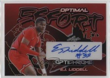 2022-23 Leaf Optichrome Optimal Effort Red Prismatic 4/4 EJ Liddell Auto 9hx