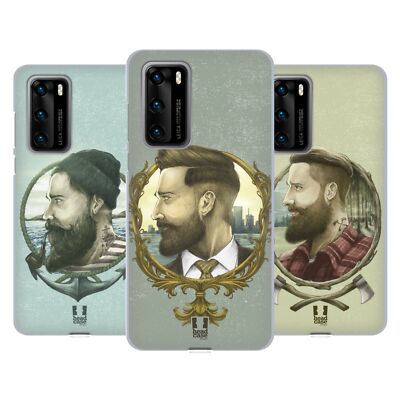 HEAD CASE DESIGNS MANLY HIPSTERS SOFT GEL CASE FOR HUAWEI PHONES 4