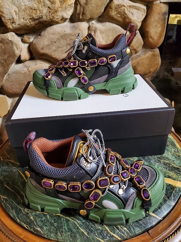 Removable Crystals Tenis Flashtrek Gucci Tênis Gucci X SEGA
