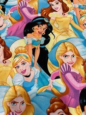 Fabric Disney Princess Packed Springs Creative 100 Cotton 42" x15" Sewing