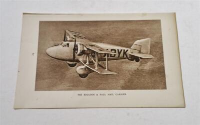 SIMS Boulton & Paul Mail Carrier (British Aeroplanes Illustrated 1934)