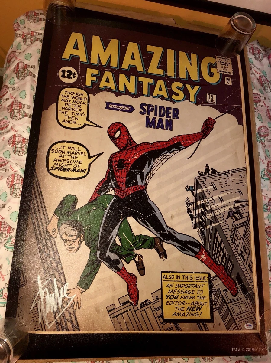 Marvel Comics Spider-Man Amazing Fantasy #15 Comic Book Canvas