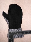 ALMOST BERNIE  HANDMADE MITTENS  PURPLE & BLACK Dragon Fly Buttons SMALL/MEDIUM — photo 5