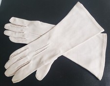 Vintage Wear-Right Suplec Suede Off White Women's 12" Evening GLOVES Size 6  