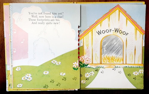 Vintage 1945 Can You Find The Pup? Hardcover - A Saalfield Animated Book - Intact - Bild 18 von 20