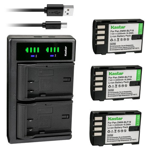Kastar Battery LTD2 USB Charger for Panasonic DMW-BLF19 BLF19E & Lumix DC-G9 - Picture 10 of 11