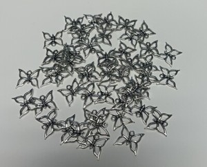 50 Pieces Lot Cute Butterfly Antique Silver Charms Pendants for Jewelry Making