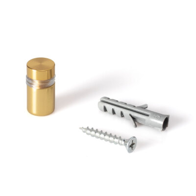 Sign Standoff 1/2'' Diameter x 1/2'' Barrel Length Gold Aluminum Eco Series Easy