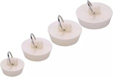 4 PCS Rubber Drain Stopper Bathroom Sink Bath Tub Kitchen Stoper Plugs 4 SIZES