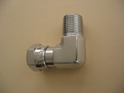 Lowrider Hydraulics 3/8''male to 3/8'' female swivel elbow, 1 pack, chrome