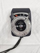 Vtg Gossen Super Pilot Light Meter Black Leather Case Made West Germany Strap