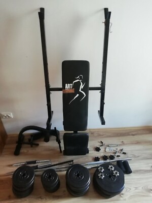 Klappbank  und Hantel Set 79KG Langhantelstan ge Super/Sz-Loki tange Kurz Hantel