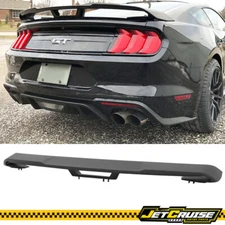 Fits 15-23 Ford Mustang TP Style Rear Trunk Spoiler Wing Unpainted Black ABS