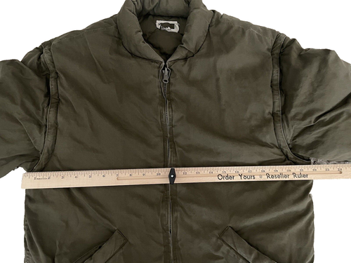 Vintage J. Crew Gänsedaunen wandelbare gefütterte Jacke Weste olivgrün Gorpcore Y2K L - Bild 6 von 10