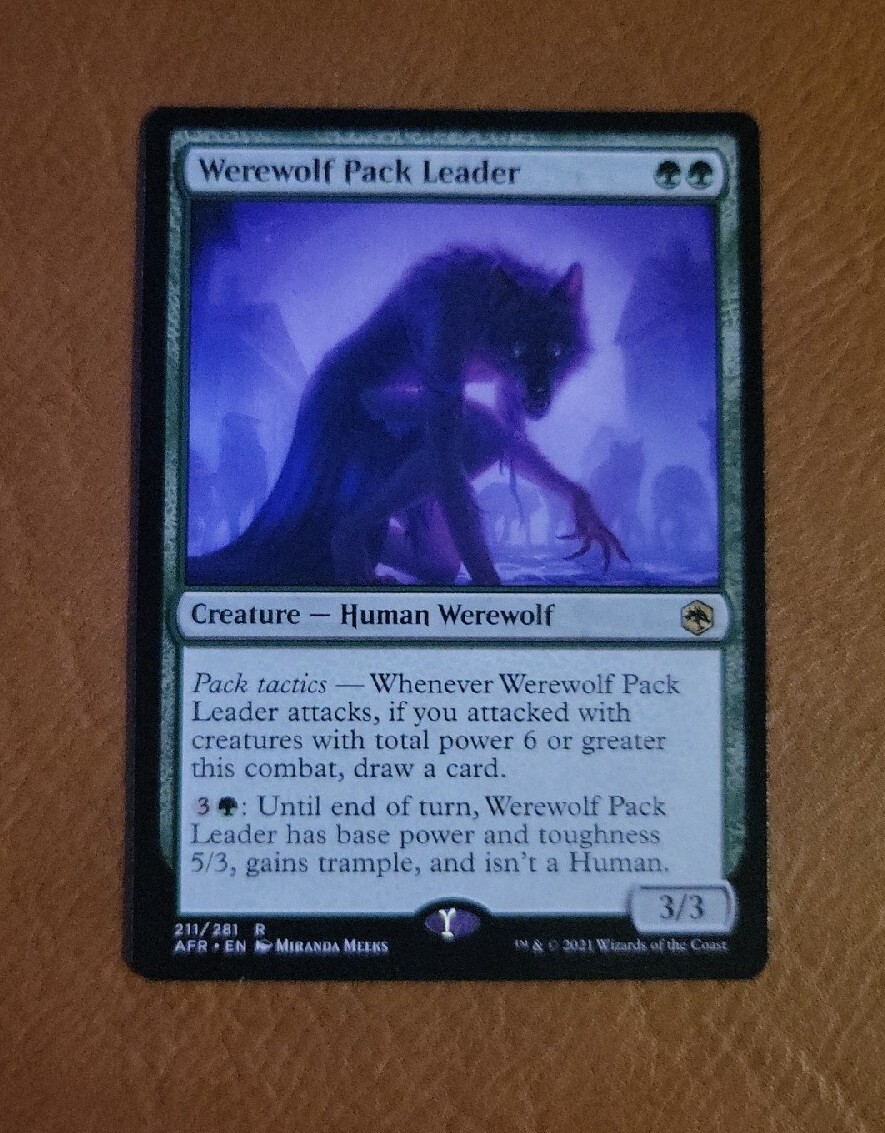 Werewolf Leader NM Werewolf Pack Leader AFR 211/281 Adventures of the Forgotten Realms ...