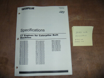 CAT Caterpillar 328D LCR Excavator C7 Engine Specs Service Repair Manual 5251-