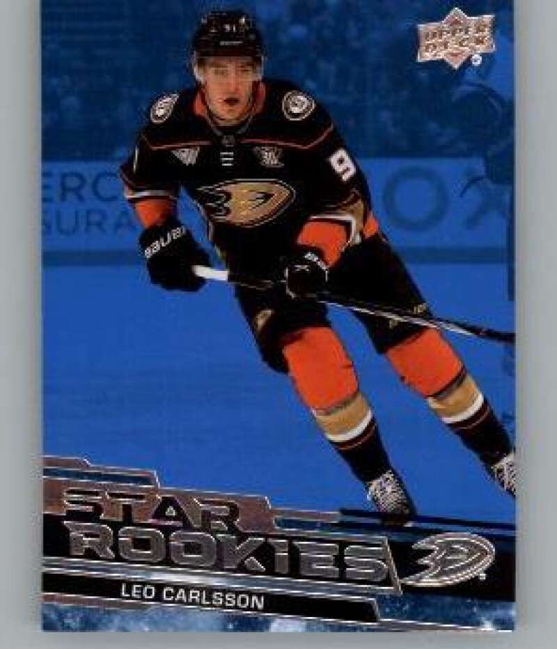 2023-24 Upper Deck Star Rookies Blue #7 Leo Carlsson RC Ducks