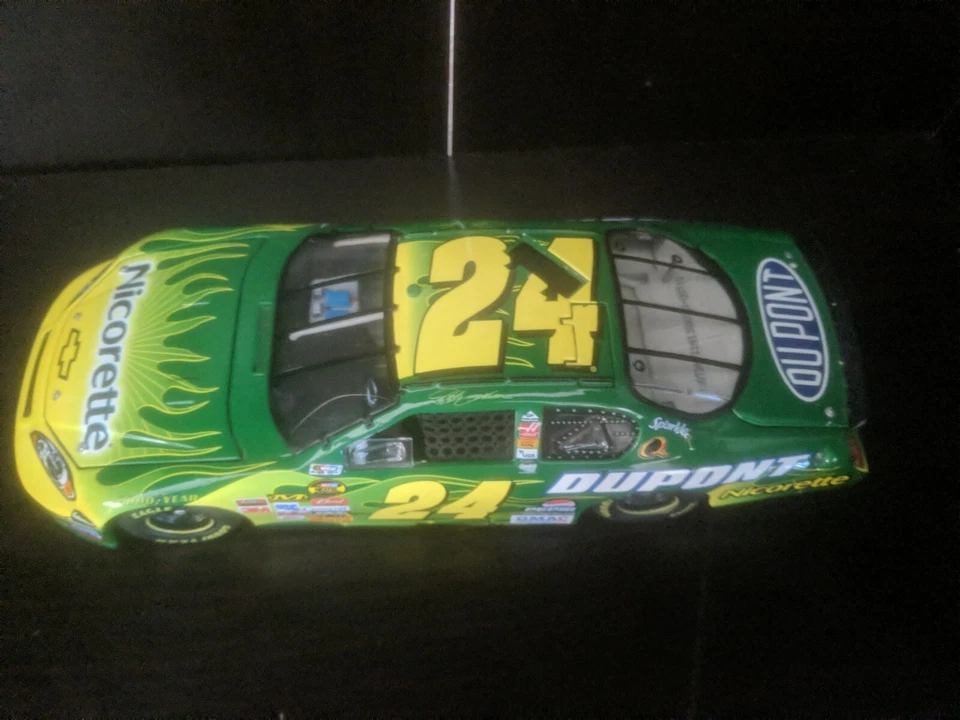 Jeff Gordon Nicorette 2007 raro verde llamas 1:24 coche diecast #24 ~ trl8#29 Foto 3 de 4