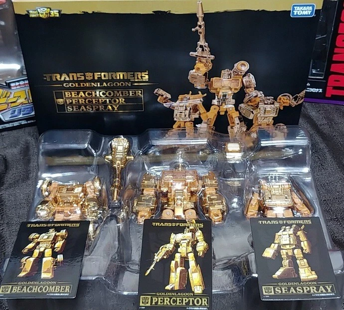 Transformers Beachcomber Perceptor Seaspray 3 Pack Golden Lagoon Autobot Figure - Image 2 of 4