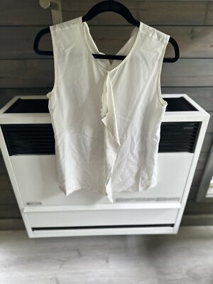 Nice Connection Women's Tank Top Ruffle Beige Size 8