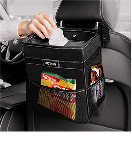 Portable Car Trash Can Garbage Bin Bag Organizer For Vehicles Leak-proof Black Portable Car Trash Can Garbage Bin Bag Organizer For Vehicles Leak-proof Black