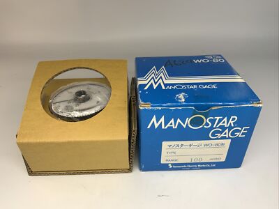 Manostar Yamamoto Gage W0-80 Range 0-100 mmH2O Pressure Gave KOBE JAPAN