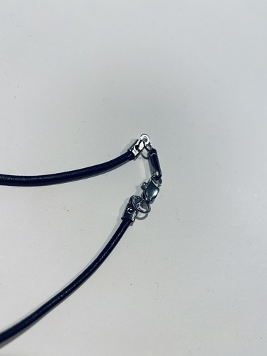 Virgen de Guadalupe Necklace, 22 inch. stainless steel and leather. - Picture 4 of 5