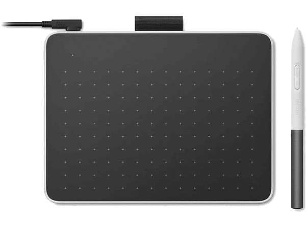 Tableta gráfica - Wacom One S, Lápiz digital, Cable/Bluetooth, 