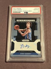 2021 Prizm Basketball Josh Giddey Sensational Signatures Rookie Autograph PSA 10