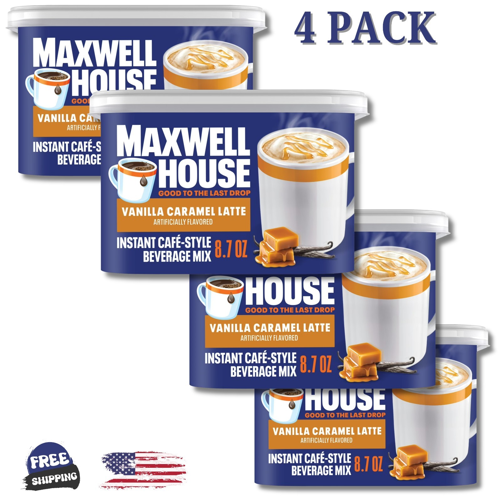 Maxwell House International Vanilla Caramel LatteMix, Caf&eacute;-