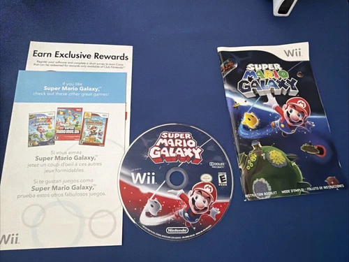 Super Mario Galaxy Wii Disc and manual only, no case