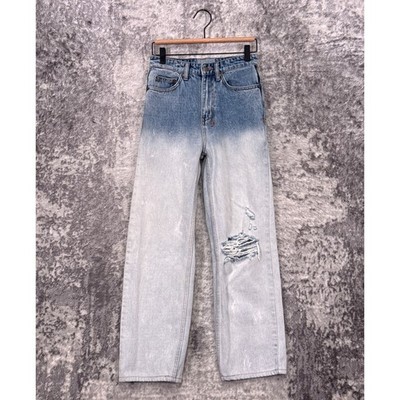 Ksubi Playback Jeans 24 Womens Relaxed Straight Mercury Dip Denim