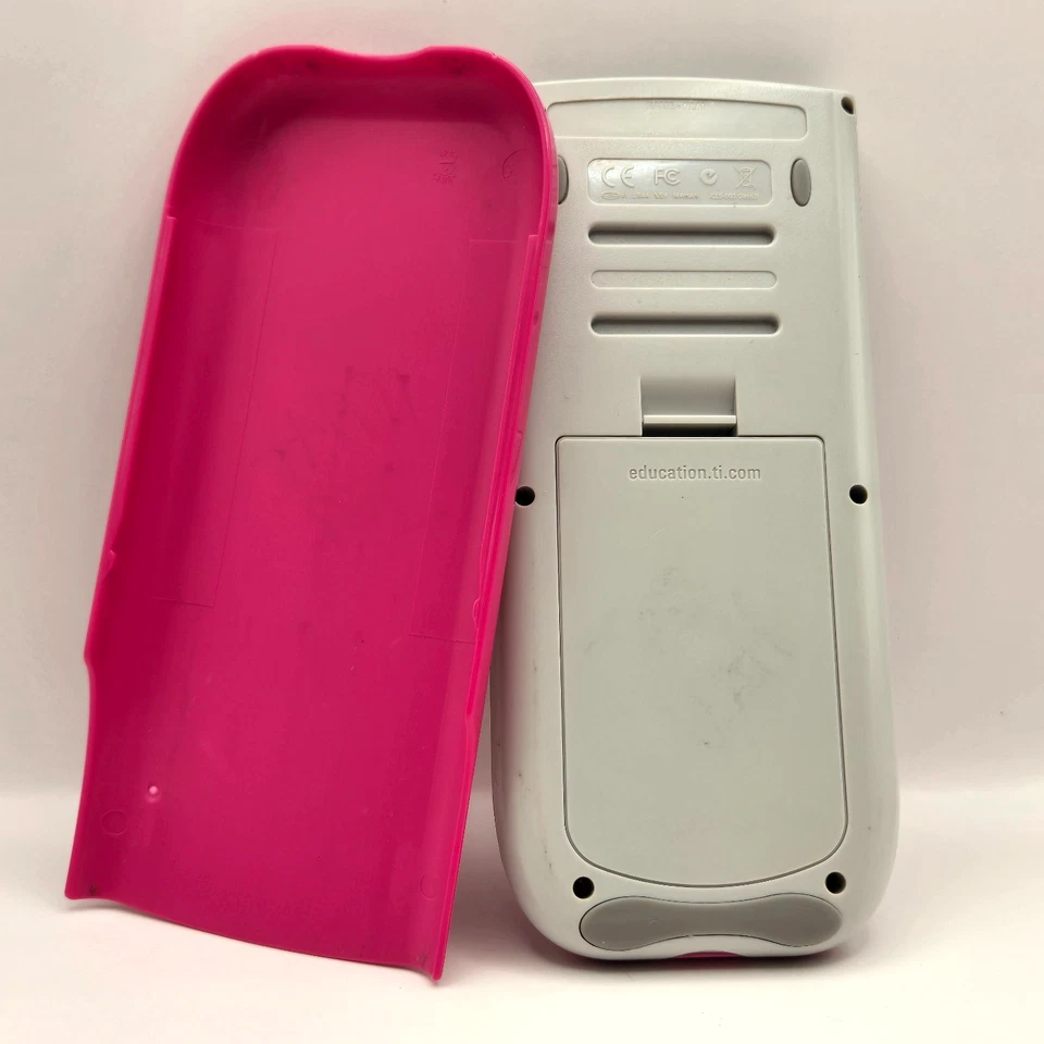 TI-84 Plus Silver Edition Pink Graphing Calculator W/ Cable & Cover Tested - Image 2 of 4