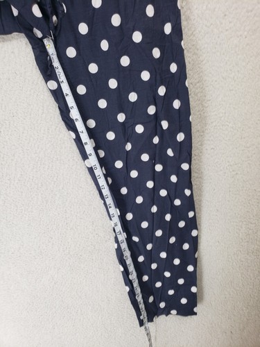 GapBody Women Pants Extra Small Navy Polka Dot Cotton Blend Drawstring Pajama - Picture 10 of 19