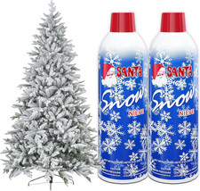 Christmas Santa Snow Spray, 2 Pack Artificial Snow for Holiday Decor, Fake Snow