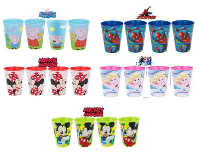 Lieblings Cartoon Figur Party Pack 4 Tassen für Feier, Events - 260ML